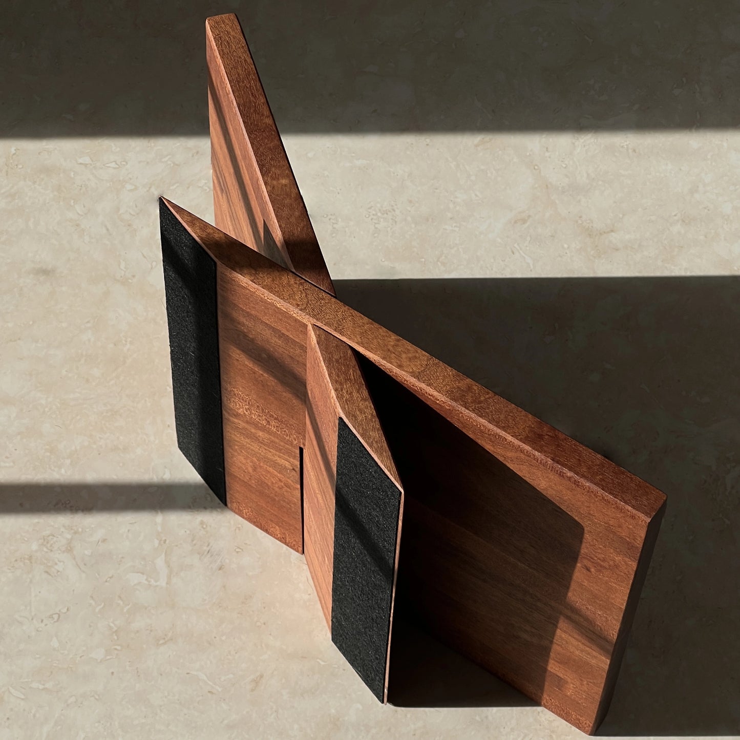 Sapele Open Book Stand