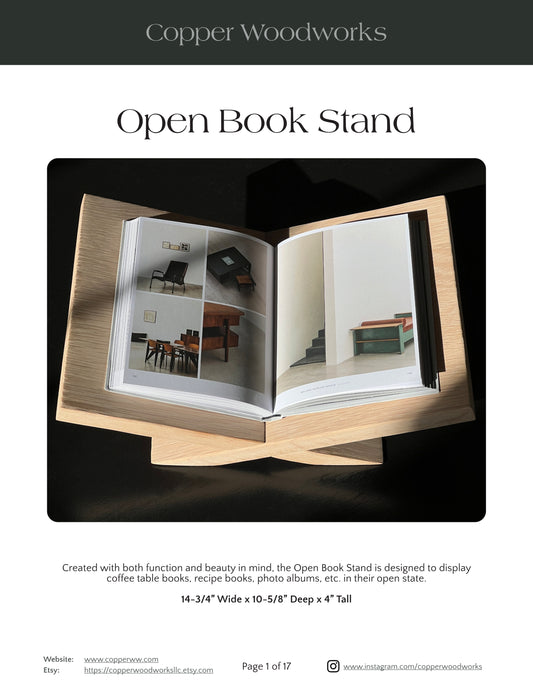 Open Book Stand Digital Plans