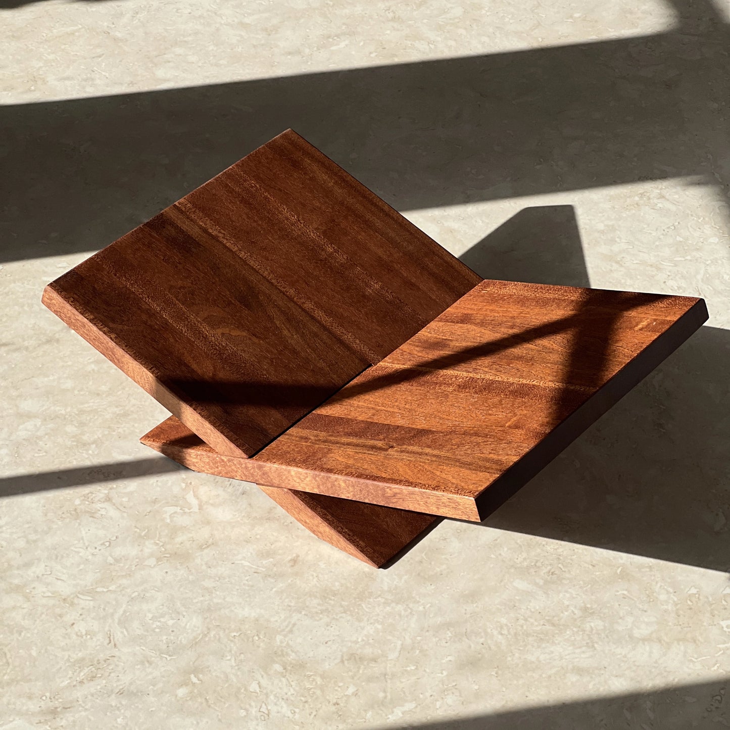 Sapele Open Book Stand