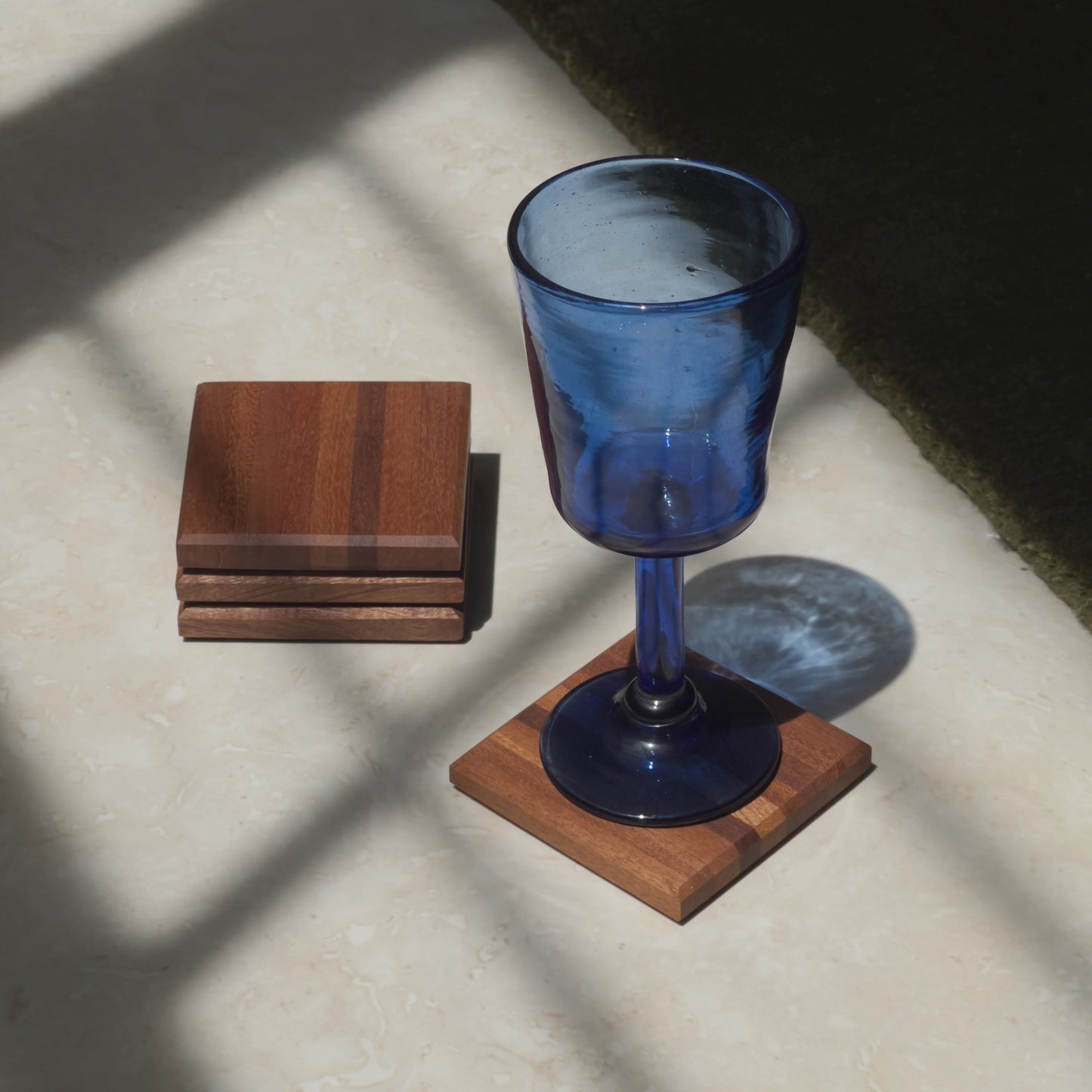 Striped Sapele Wood Coasters